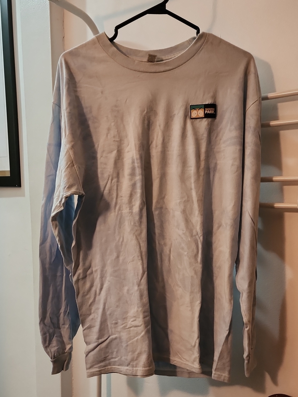 DIY Guildan long sleeve patch tie dye South Park tee